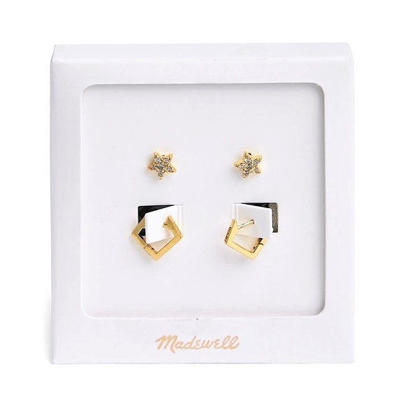 Madewell Cosmic Mismatched Earring Set - Picture 1 of 9